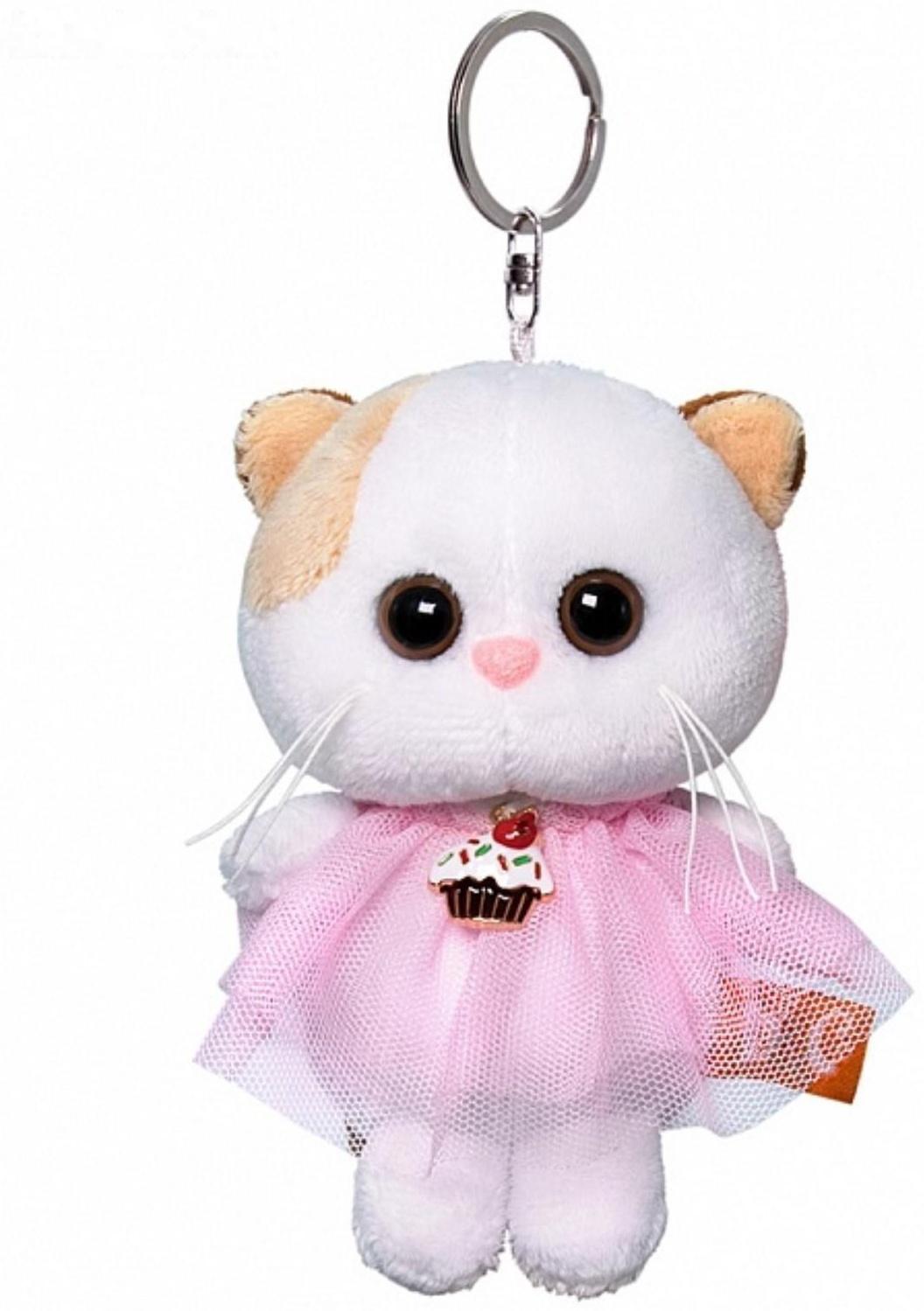 Мягкая игрушка-брелок «Кошечка Ли Ли в платье» 12 см