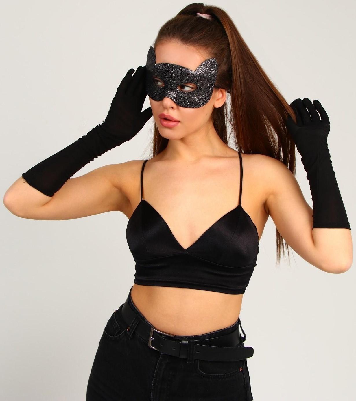 Карнавальный набор «Элегантная кошка», маска, перчатки