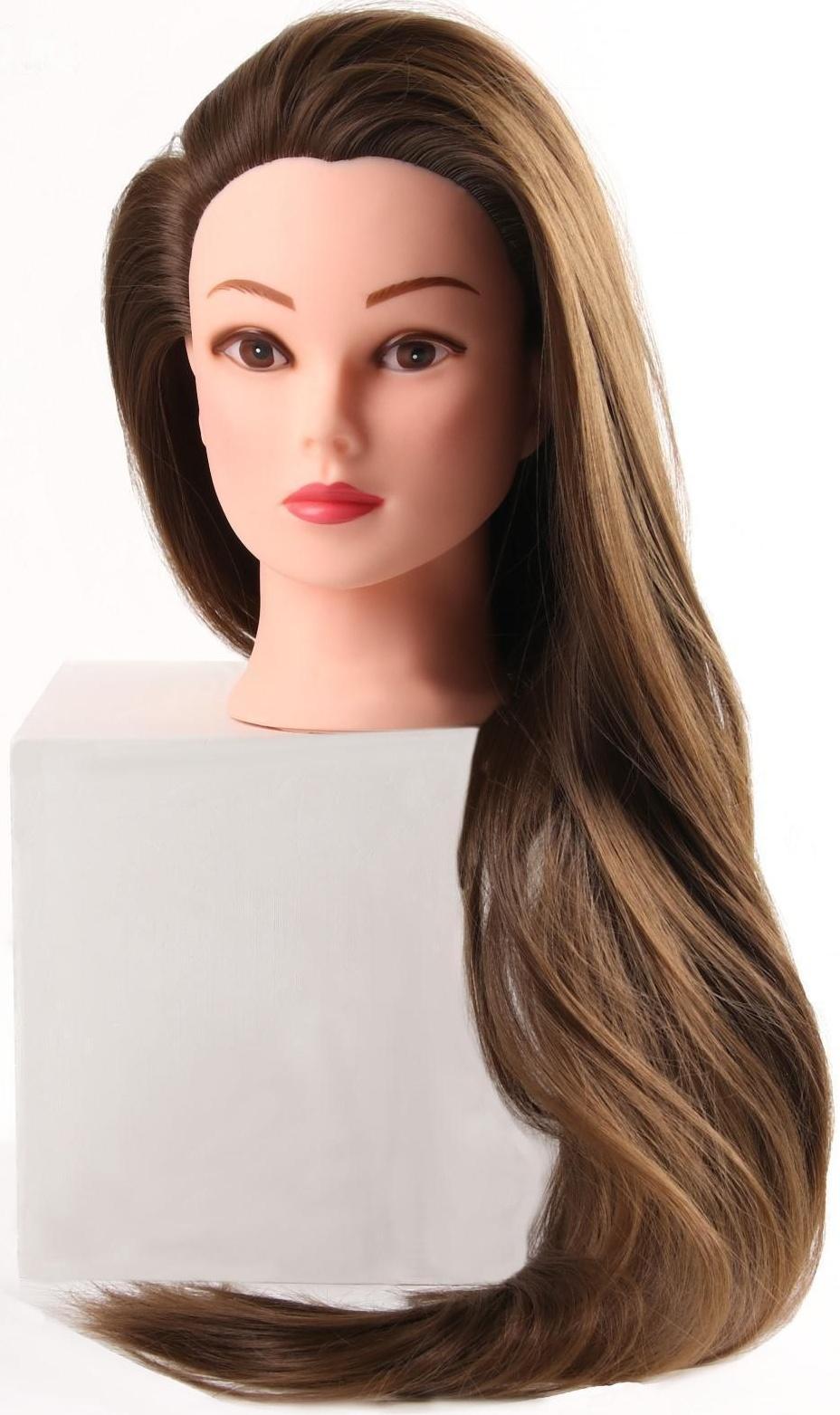 Голова учебная, искусственный волос, 75-80 см, без штатива, цвет тёмно-русый