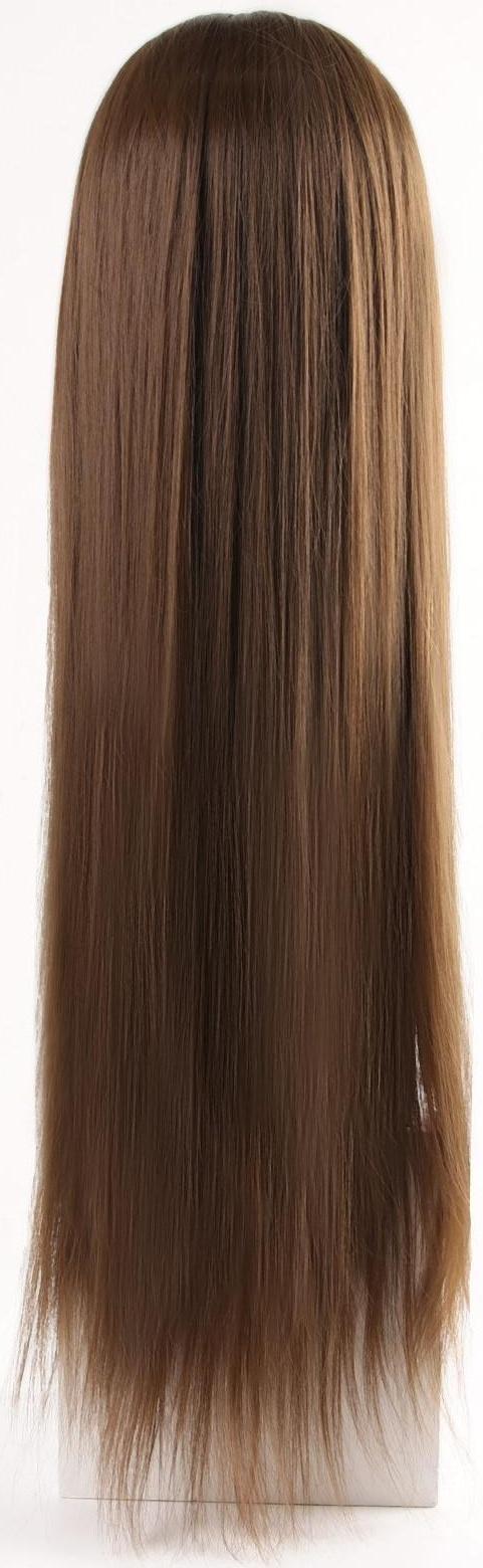 Голова учебная, искусственный волос, 75-80 см, без штатива, цвет тёмно-русый