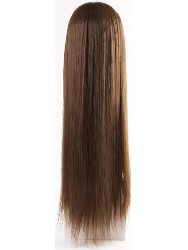 Голова учебная, искусственный волос, 75-80 см, без штатива, цвет тёмно-русый