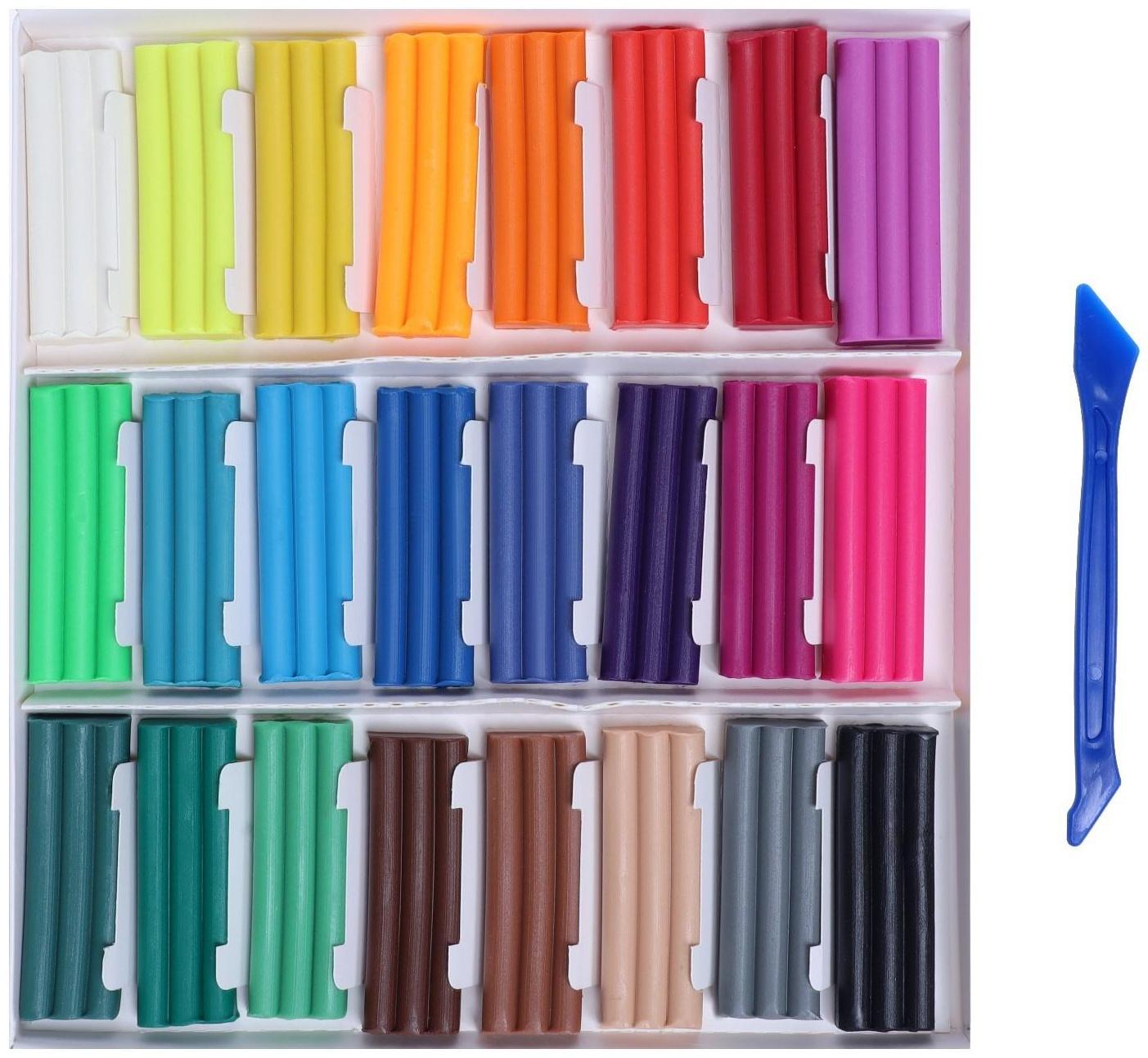 Пластилин мягкий (восковой) Calligrata, 24 цвета, 360 г