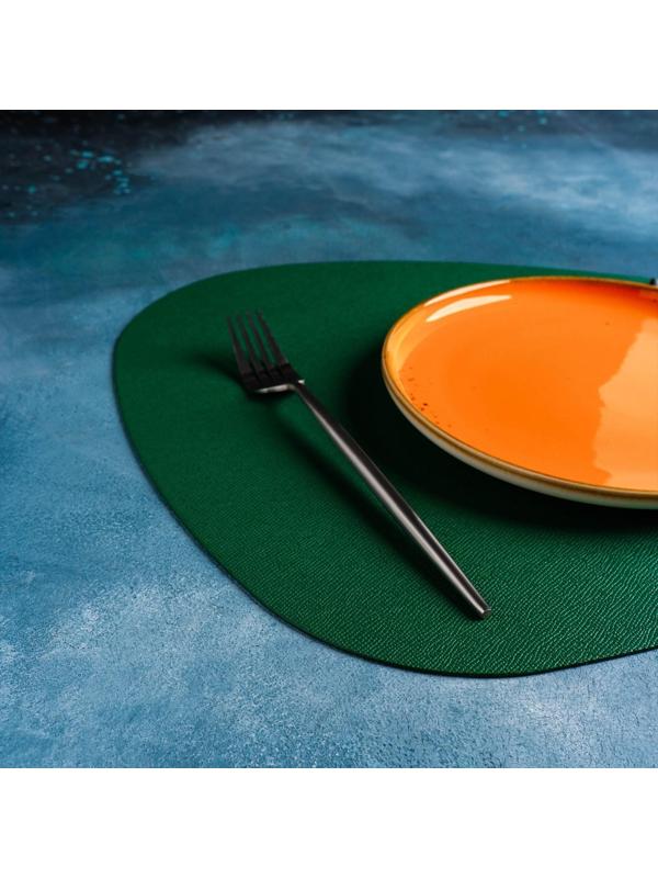 Салфетка сервировочная на стол «Тэм», 44×35,5 см, цвет зелёный