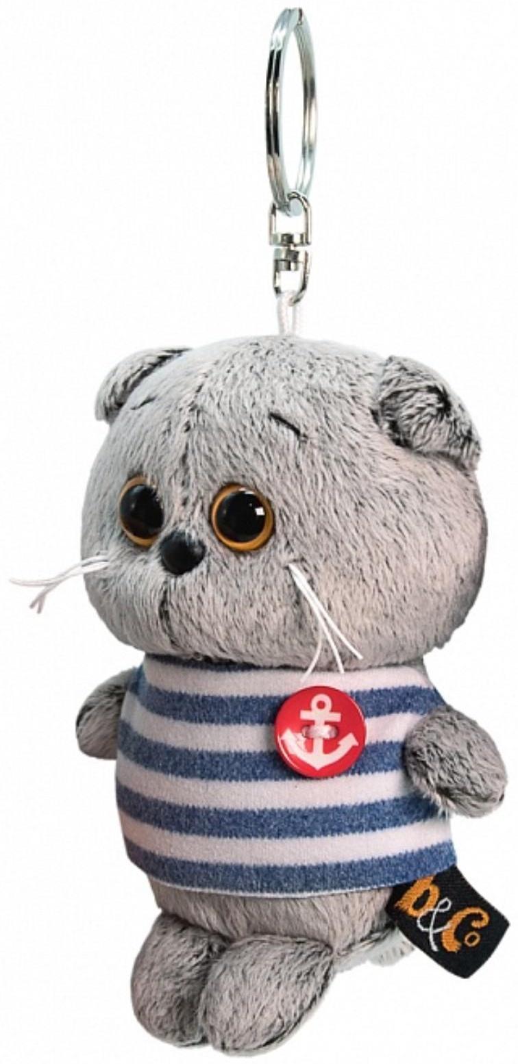 Мягкая игрушка-брелок «Басик в тельняшке» 12 см