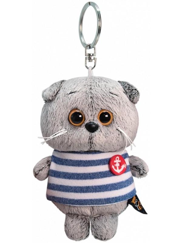 Мягкая игрушка-брелок «Басик в тельняшке» 12 см