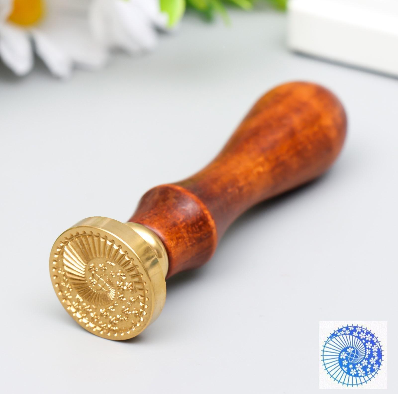 Печать для сургуча с деревянной ручкой 