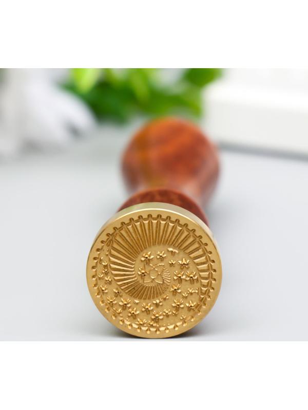 Печать для сургуча с деревянной ручкой 