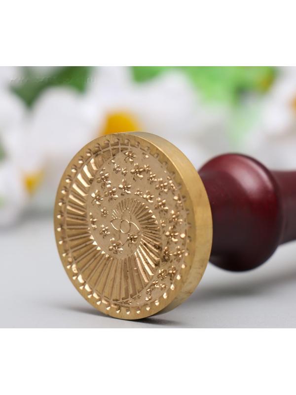 Печать для сургуча с деревянной ручкой 