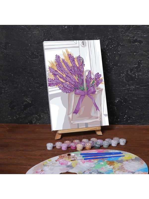 Картина по номерам на холсте с подрамником «Лаванда» 20х30 см