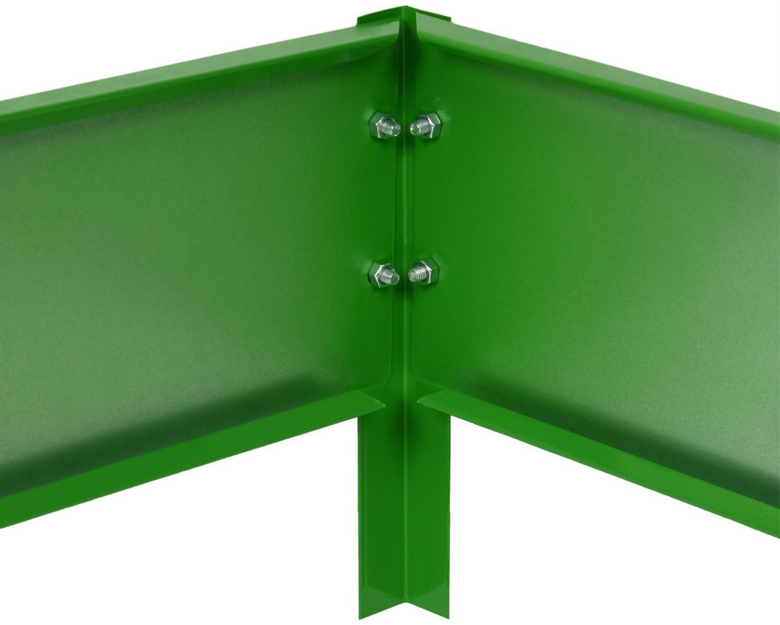 Грядка оцинкованная, 200 × 100 × 15 см, ярко-зелёная, «Компакт-1», Greengo