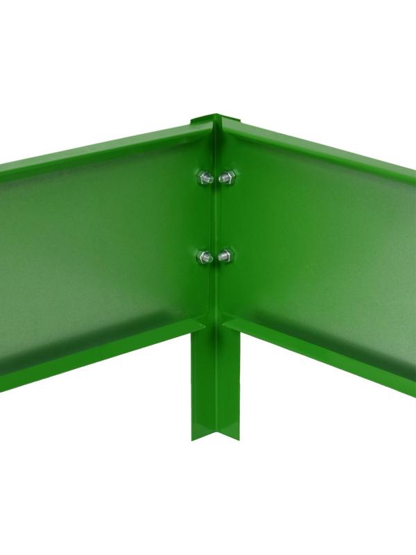 Грядка оцинкованная, 200 × 100 × 15 см, ярко-зелёная, «Компакт-1», Greengo