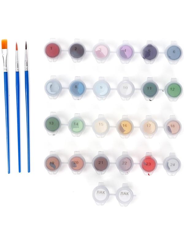 Картина по номерам на холсте с подрамником «Европейский дворик» 40х50 см