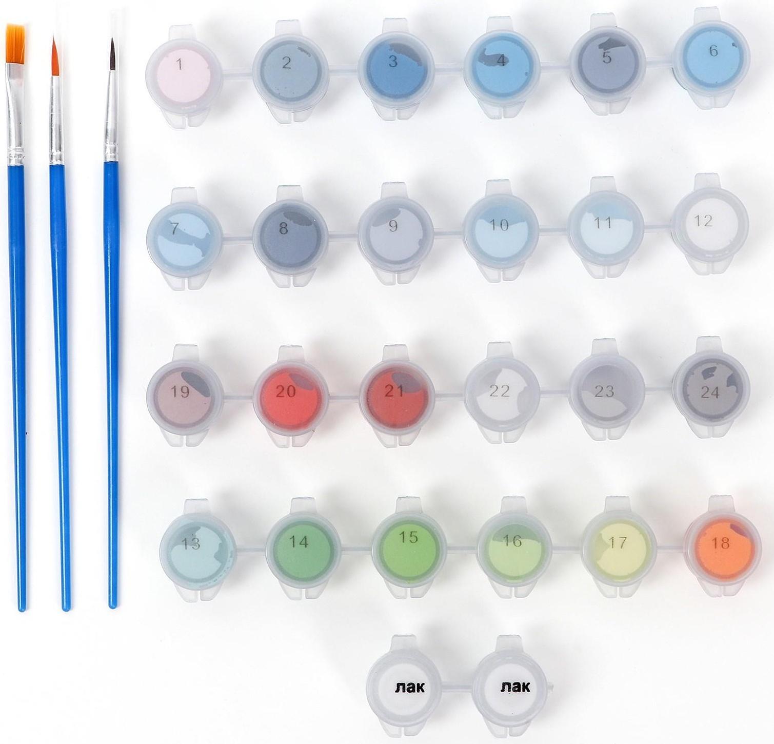 Картина по номерам на холсте с подрамником «Лилии» 40х50 см