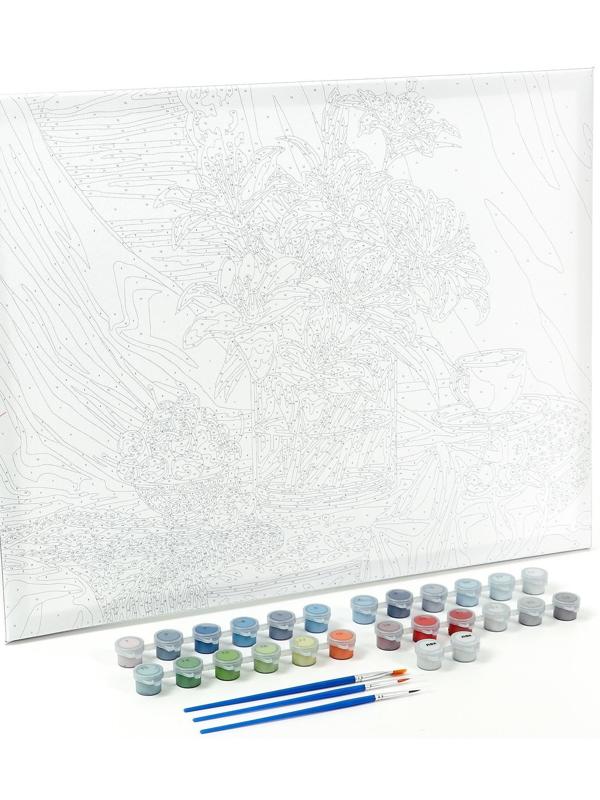 Картина по номерам на холсте с подрамником «Лилии» 40х50 см