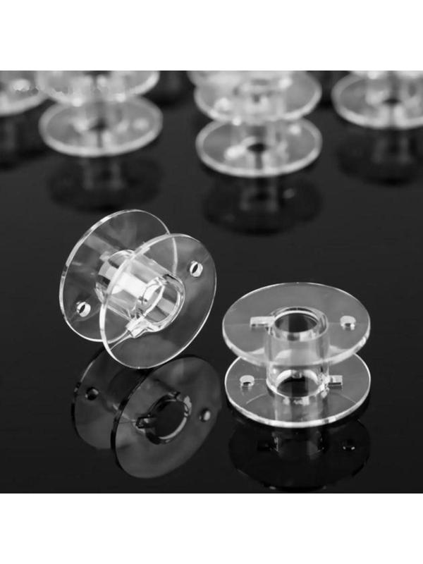 Набор шпулек в двустороннем контейнере, d = 20 мм, 25 шт, цвет прозрачный