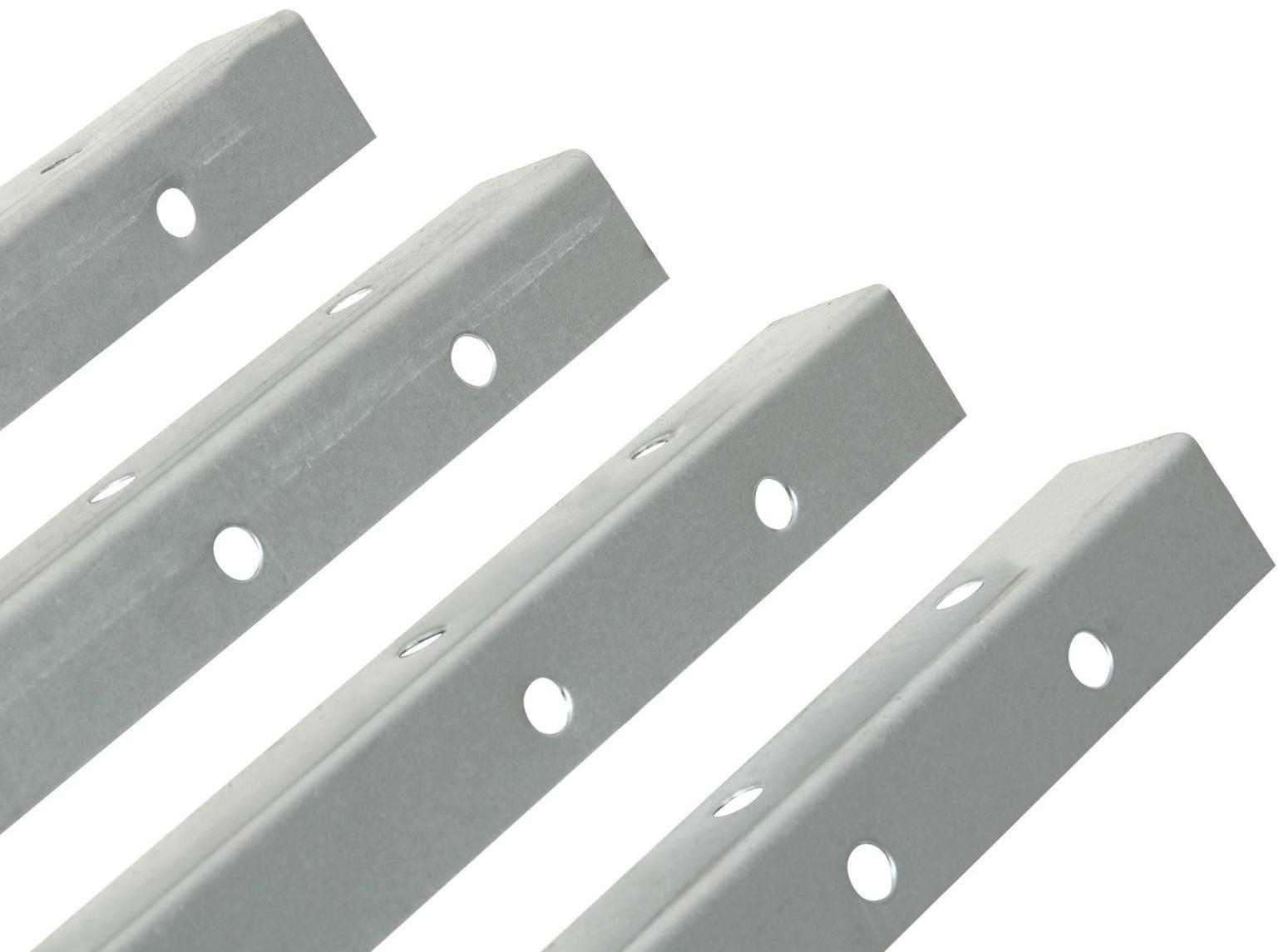 Набор ножек для грядки, 4 шт., оцинкованные, серый, Greengo