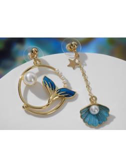 Серьги эмаль 