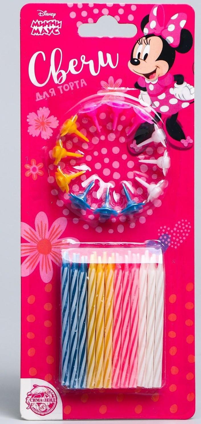 Набор свечей для торта, Минни Маус, 24 шт.