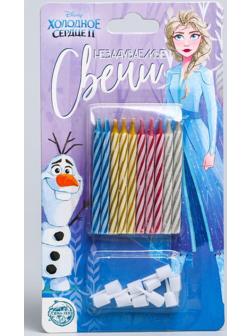 Свечи незадуваемые в торт, Холодное сердце, 10 шт.