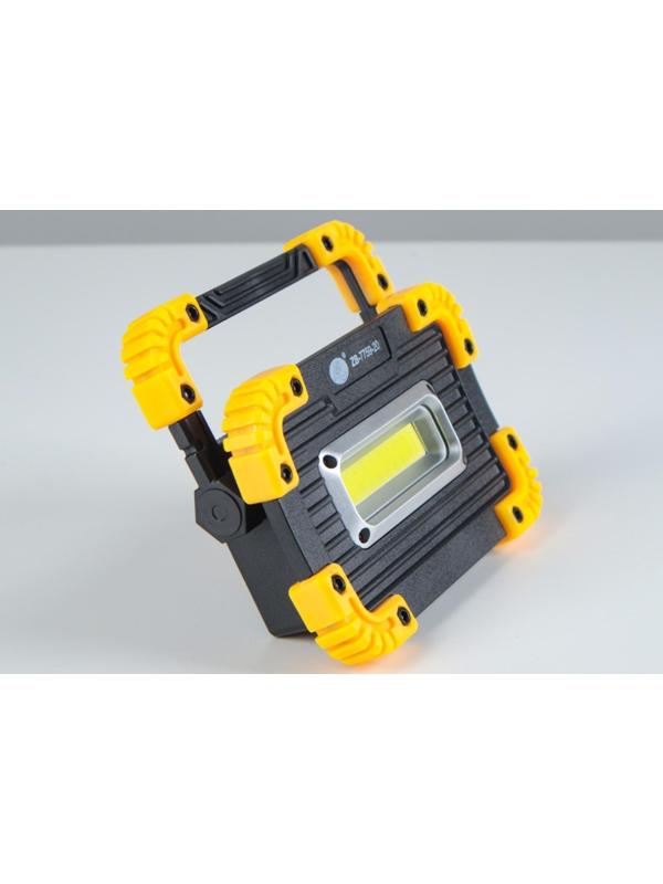 Светодиодный прожектор-светильник аккумуляторный, 9 Вт, 1200 мАч, 3 ААА, USB, 3 ч работы