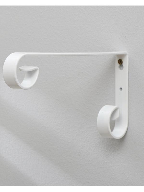 Кронштейн для кашпо, кованый, 22 см, металл, белый