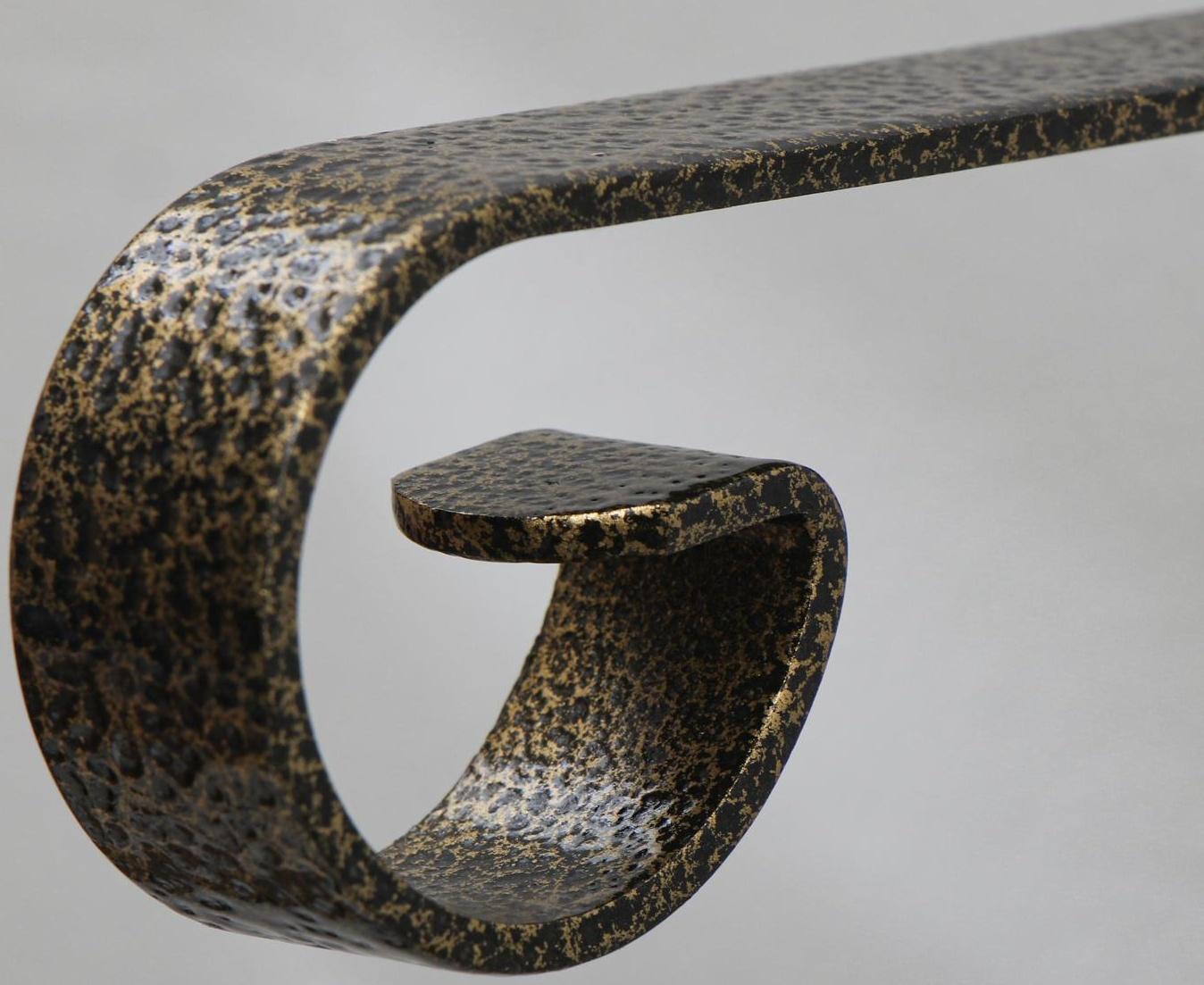 Кронштейн для кашпо, кованый, 22 см, металл, бронзовый