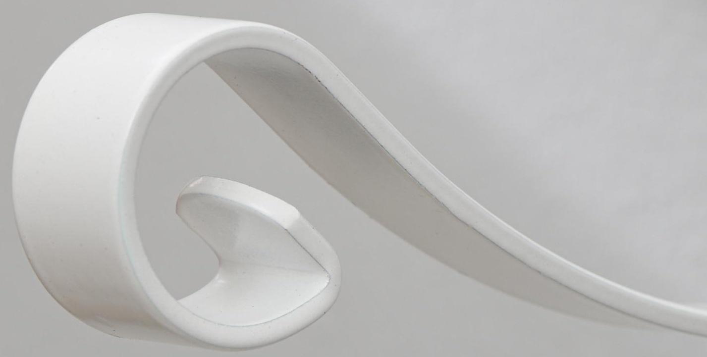 Кронштейн для кашпо, кованый, 21 см, металл, белый