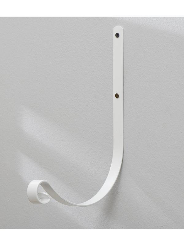 Кронштейн для кашпо, кованый, 21 см, металл, белый