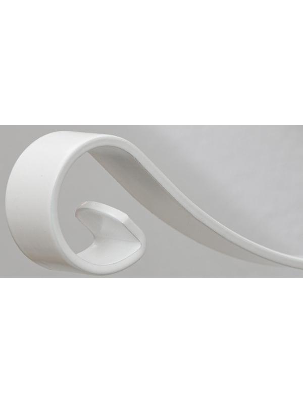 Кронштейн для кашпо, кованый, 21 см, металл, белый