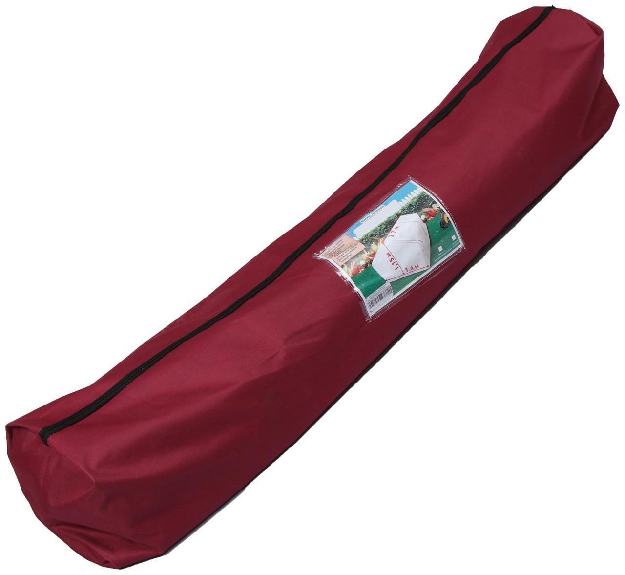 Мини-теплица, 3,7 × 1,4 × 1,15 м, стальной каркас d = 16 мм, спанбонд 60 г/м²