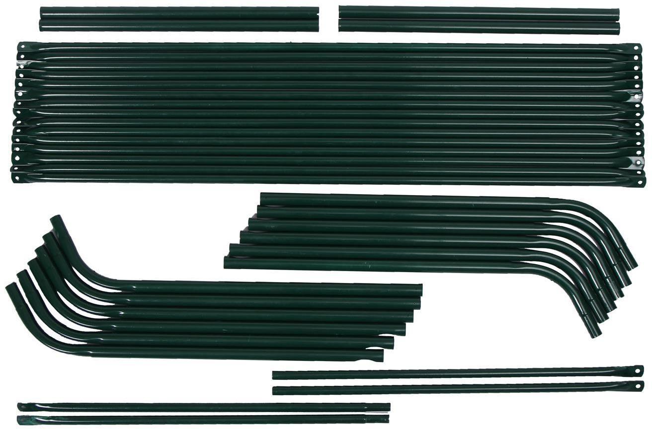 Мини-теплица, 3,7 × 1,4 × 1,15 м, стальной каркас d = 16 мм, спанбонд 60 г/м²