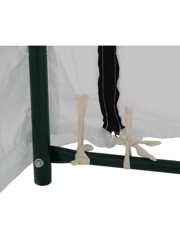 Мини-теплица, 3,7 × 1,4 × 1,15 м, стальной каркас d = 16 мм, спанбонд 60 г/м²