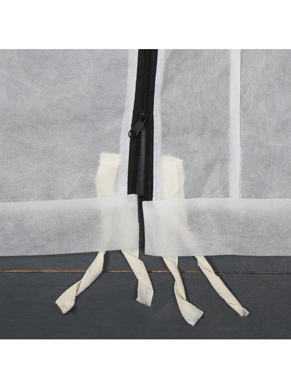 Мини-теплица, 3,7 × 1,4 × 1,15 м, стальной каркас d = 16 мм, спанбонд 60 г/м²