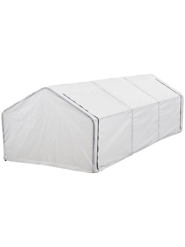 Мини-теплица, 3,7 × 1,4 × 1,15 м, стальной каркас d = 16 мм, спанбонд 60 г/м²