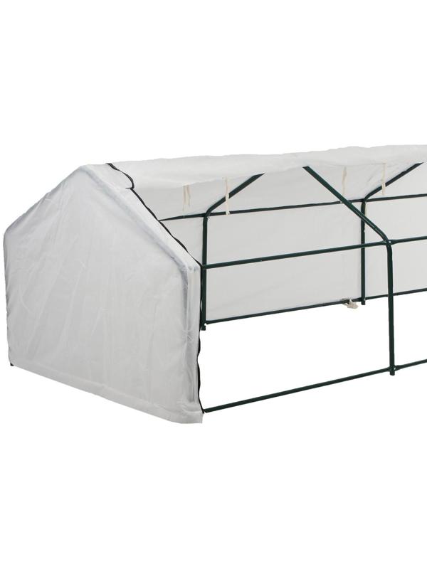 Мини-теплица, 3,7 × 1,4 × 1,15 м, стальной каркас d = 16 мм, спанбонд 60 г/м²