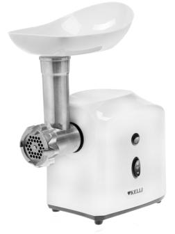 Мясорубка электрическая KELLI KL-5003, 2400 Вт, 2 скорости, 5 насадок, белая