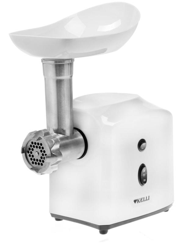 Мясорубка электрическая KELLI KL-5003, 2400 Вт, 2 скорости, 5 насадок, белая
