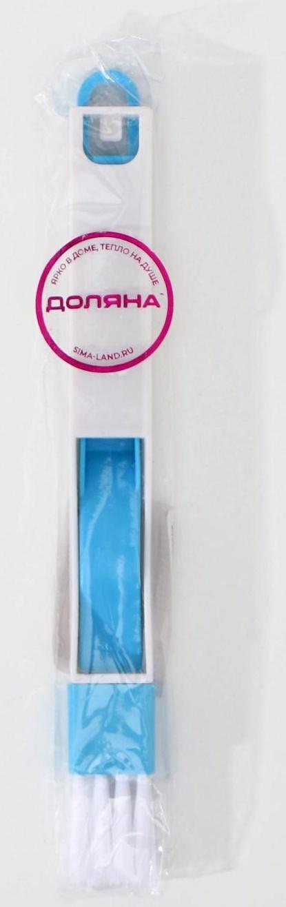 Щётка-кисть для очистки окон и узких проёмов, с совочком-скребком, цвет МИКС