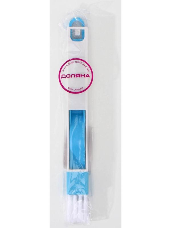 Щётка-кисть для очистки окон и узких проёмов, с совочком-скребком, цвет МИКС