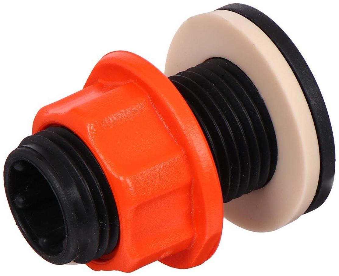 Штуцер для бочки, пластик, «Жук»