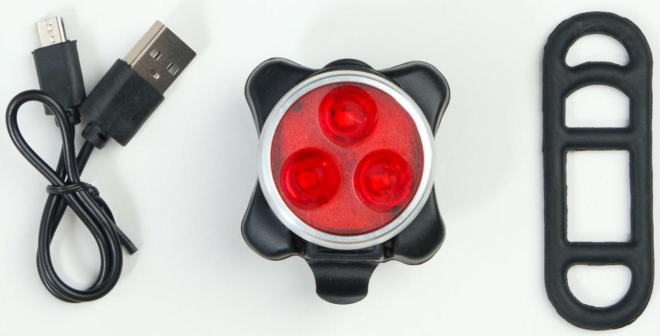 Фонарь велосипедный аккумуляторный, 3 Вт, 100 лм, 400 мАч, 4 режима