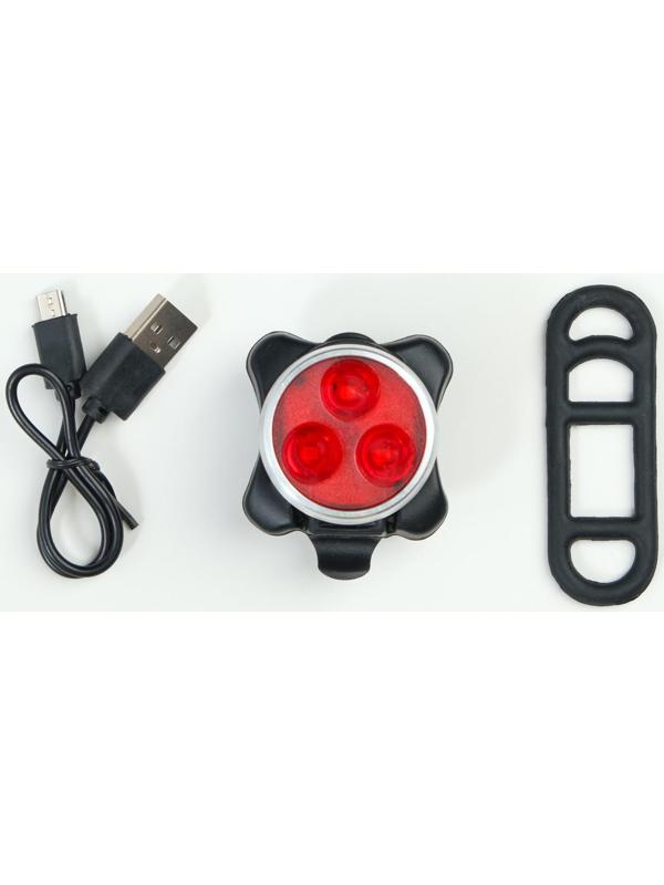 Фонарь велосипедный аккумуляторный, 3 Вт, 100 лм, 400 мАч, 4 режима