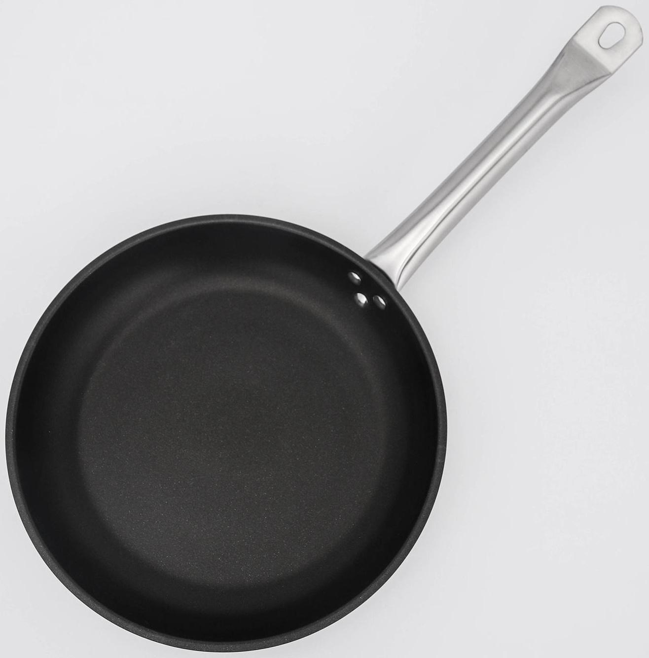 Сковорода, d=28 см, h=4 см, тройное дно, индукция, нержавеющая сталь, антипригарное покрытие