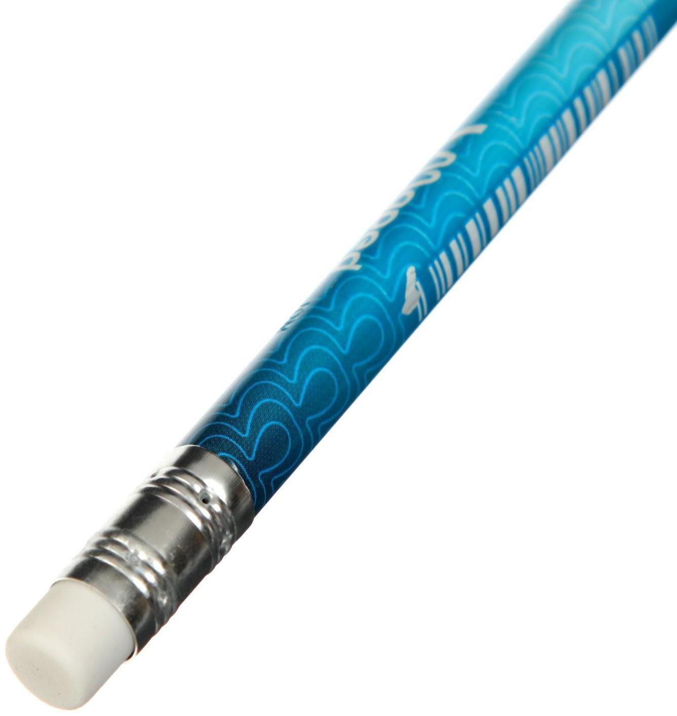 Карандаш чернографитный Maped Navy Pep`s Energy HB, пластиковый, с ластиком, треугольный, 6 штук в блистере