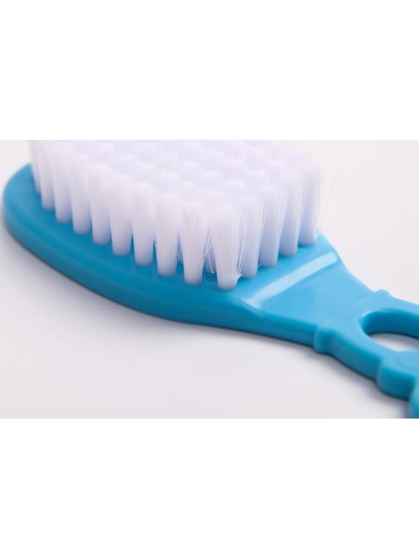 Набор для ухода за волосами: расческа и щетка, «Мишка», цвет голубой