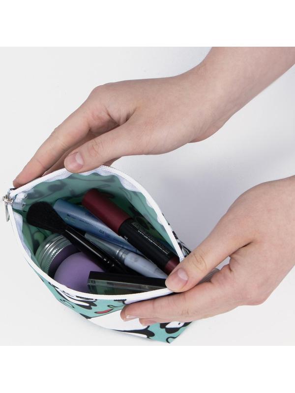 Косметичка на молнии, цвет бирюзовый