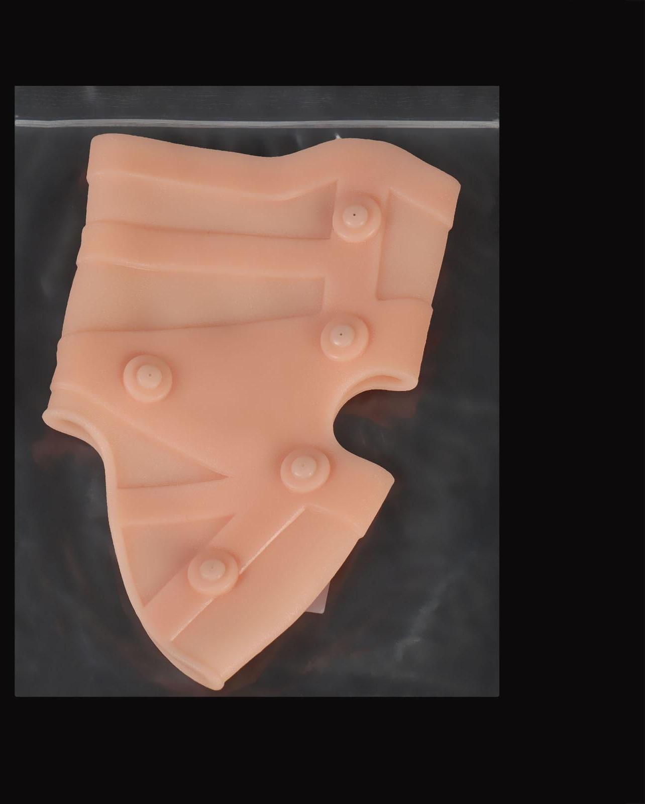 Силиконовый бандаж для коленного сустава, с магнитами, цвет бежевый