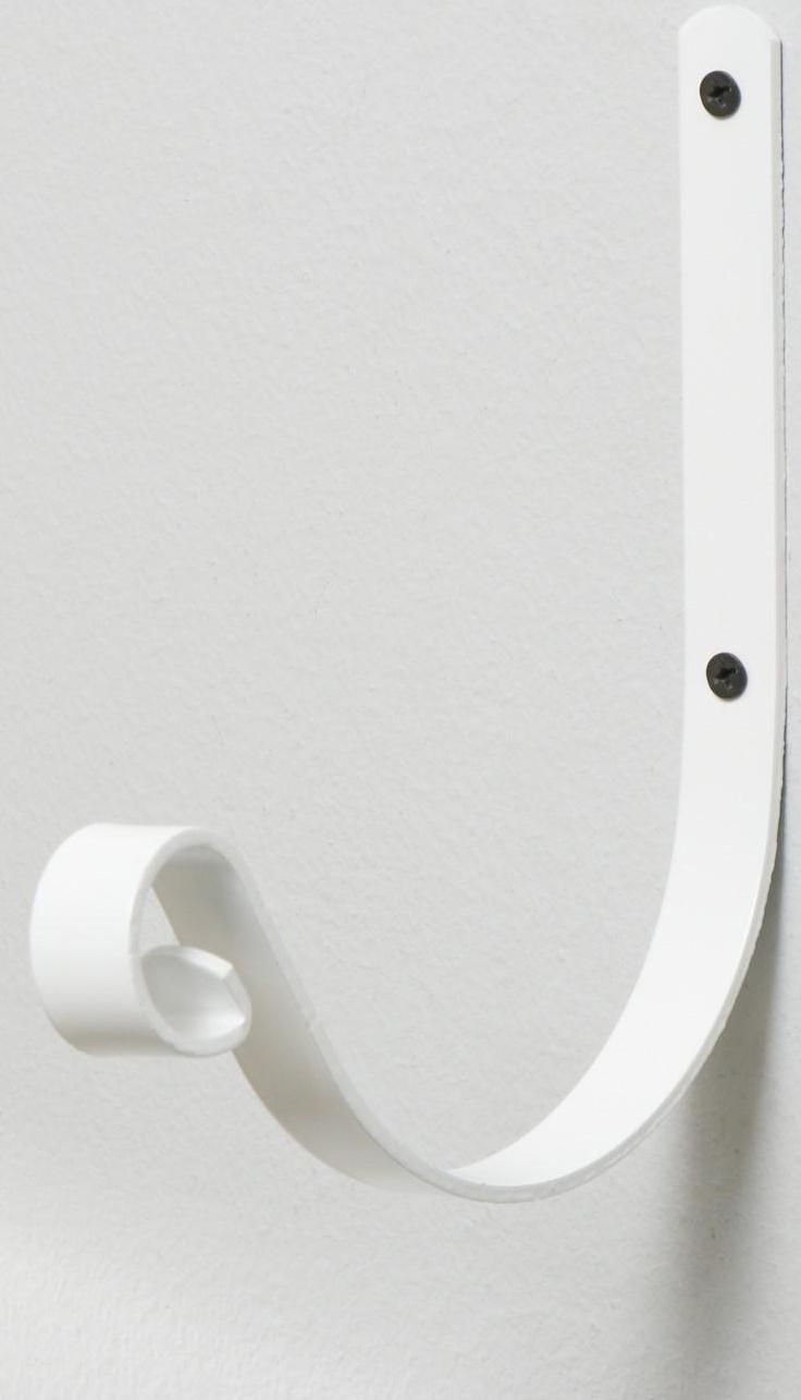 Кронштейн для кашпо, кованый, 17 см, металл, белый