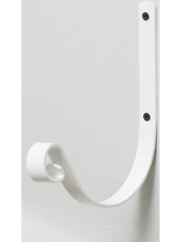 Кронштейн для кашпо, кованый, 17 см, металл, белый