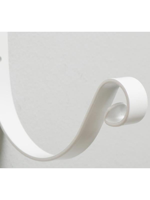 Кронштейн для кашпо, кованый, 17 см, металл, белый